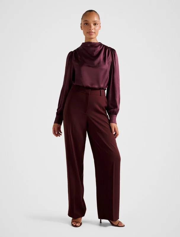 فورايفر نيو Nancy Drape Neck Button Blouse